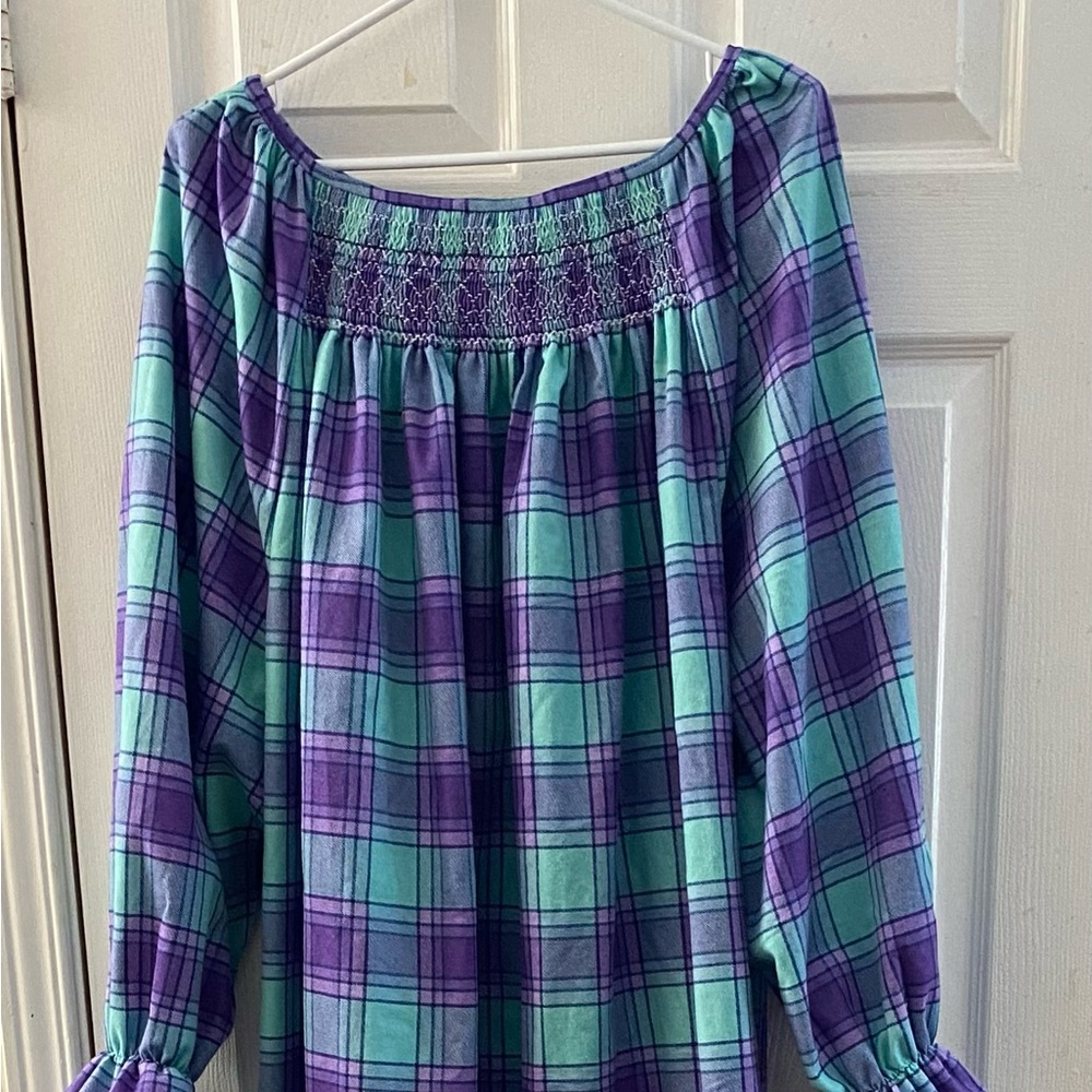 Smocked Flannel Nightgown